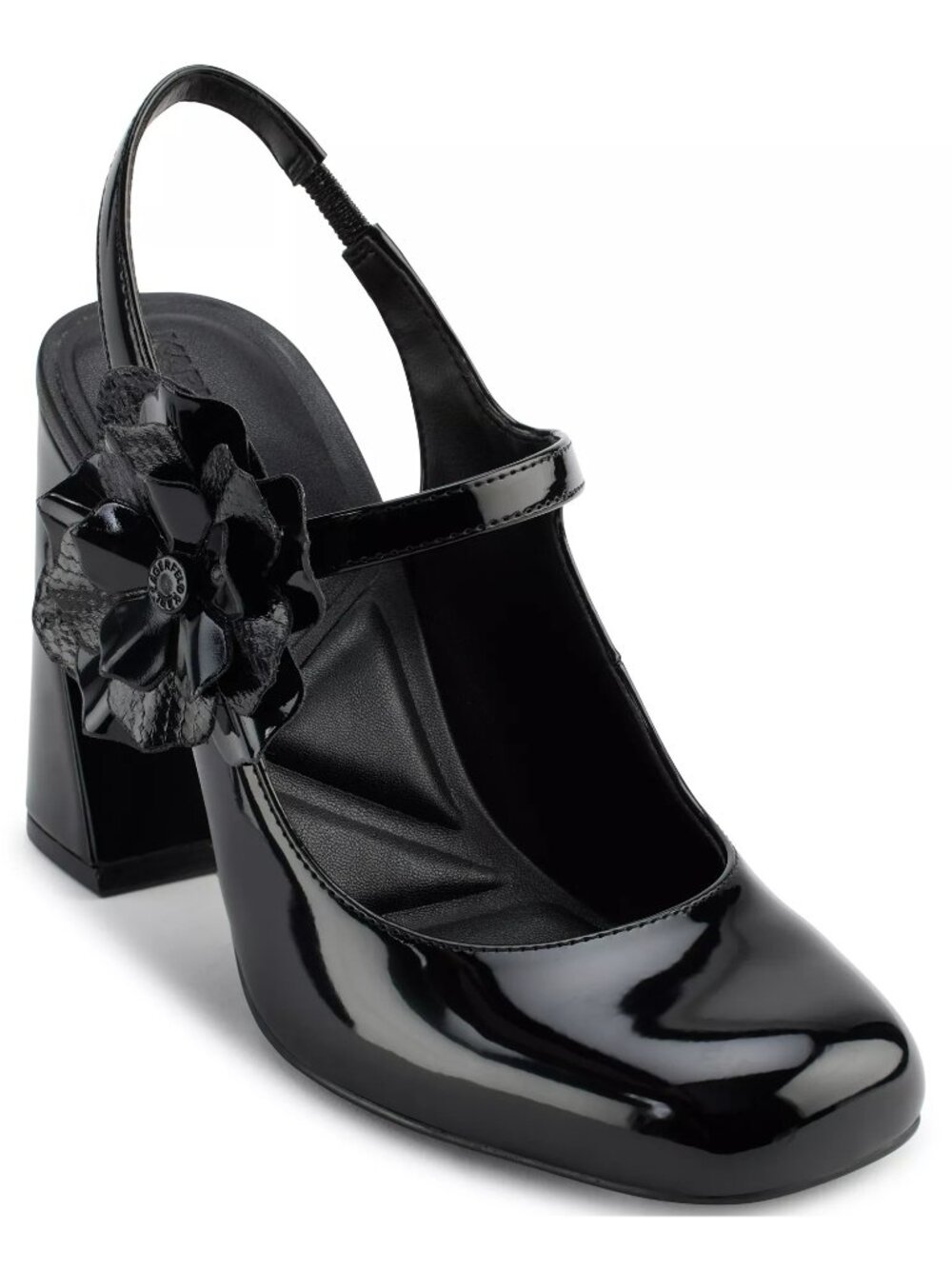 Karl Lagerfeld Paris Womens Pierra Floral Slingback Heel Pumps Black Size 8 NIB